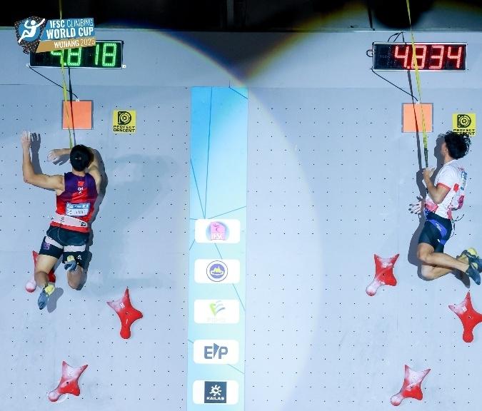 吴江汾湖攀岩世界杯落幕:中国队在速度项目展